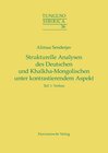 Buchcover Strukturelle Analysen des Deutschen und Khalkha-Mongolischen unter kontrastierendem Aspekt