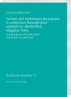 Buchcover Formen und Funktionen des Layouts in arabischen Manuskripten anhand von Abschriften religiöser Texte