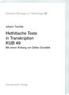 Buchcover Hethitische Texte in Transkription KUB 49