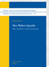 Buchcover Max Webers Sprache