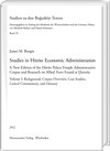 Buchcover Studies in Hittite Economic Administration
