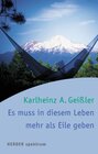 Buchcover Es muss in diesem Leben mehr als Eile geben