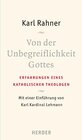 Buchcover Von der Unbegreiflichkeit Gottes