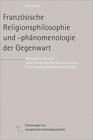 Buchcover Französische Religionsphilosophie und -phänomenologie der Gegenwart