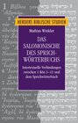 Buchcover Das Salomonische des Sprichwörterbuchs