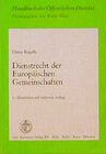 Buchcover Handbuch des öffentlichen Dienstes / Dienstrechtsvergleich / Dienstrecht der Europäischen Gemeinschaften