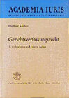 Buchcover Gerichtsverfassungsrecht