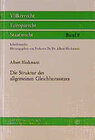 Buchcover Die Struktur des allgemeinen Gleichheitssatzes