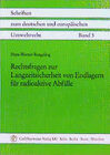 Buchcover Rechtsfragen zur Langzeitsicherheit von Endlagern für radioaktive Abfälle