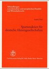 Buchcover Spartenaktien für deutsche Aktiengesellschaften