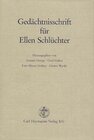 Buchcover Gedächtnisschrift für Ellen Schlüchter