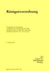 Buchcover Röntgenverordnung