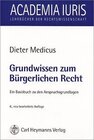 Buchcover Grundwissen zum Bürgerlichen Recht