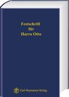 Buchcover Festschrift für Harro Otto