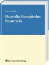 Buchcover Materielles Europäisches Patentrecht
