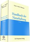 Buchcover Handbuch der Notarhaftung