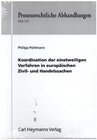 Buchcover Koordination der einstweiligen Verfahren in europäischen Zivil- und Handelssachen
