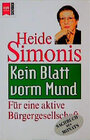 Buchcover Kein Blatt vorm Mund