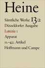 Buchcover Sämtliche Werke. Historisch-kritische Gesamtausgabe der Werke. Düsseldorfer Ausgabe / Lutezia I