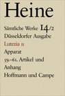 Buchcover Sämtliche Werke. Historisch-kritische Gesamtausgabe der Werke. Düsseldorfer Ausgabe / Lutezia II