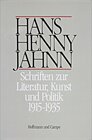 Buchcover Werke in Einzelbänden. Hamburger Ausgabe / Schriften zur Kunst, Literatur und Politik