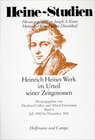 Buchcover Heinrich Heines Werk im Urteil seiner Zeitgenossen