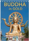 Buchcover BUDDHA in GOLD (Tischkalender 2025 DIN A5 hoch), CALVENDO Monatskalender