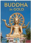 Buchcover BUDDHA in GOLD (Wandkalender 2025 DIN A2 hoch), CALVENDO Monatskalender