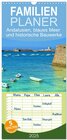 Buchcover Familienplaner 2025 - Andalusien, blaues Meer und historische Bauwerke mit 5 Spalten (Wandkalender, 21 x 45 cm) CALVENDO