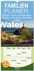 Buchcover Familienplaner 2025 - Wales - Eine spektakuläre Reise in ein bezauberndes Land. mit 5 Spalten (Wandkalender, 21 x 45 cm)