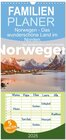 Buchcover Familienplaner 2025 - Norwegen - Das wunderschöne Land im Norden. mit 5 Spalten (Wandkalender, 21 x 45 cm) CALVENDO