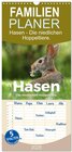 Buchcover Familienplaner 2025 - Hasen - Die niedlichen Hoppeltiere. mit 5 Spalten (Wandkalender, 21 x 45 cm) CALVENDO