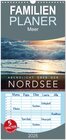 Buchcover Familienplaner 2025 - Abendlicht über der Nordsee mit 5 Spalten (Wandkalender, 21 x 45 cm) CALVENDO