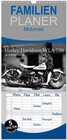 Buchcover Familienplaner 2025 - Harley Davidson WLA 750 in Schwarzweiss mit 5 Spalten (Wandkalender, 21 x 45 cm) CALVENDO