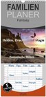 Buchcover Familienplaner 2025 - Helden, Drachen und Magie mit 5 Spalten (Wandkalender, 21 x 45 cm) CALVENDO