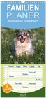 Buchcover Familienplaner 2025 - Australian Shepherd mit 5 Spalten (Wandkalender, 21 x 45 cm) CALVENDO