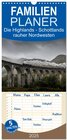 Buchcover Familienplaner 2025 - Die Highlands - Schottlands rauher Nordwesten mit 5 Spalten (Wandkalender, 21 x 45 cm) CALVENDO
