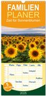 Buchcover Familienplaner 2025 - Zeit für Sonnenblumen mit 5 Spalten (Wandkalender, 21 x 45 cm) CALVENDO