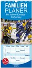 Buchcover Familienplaner 2025 - Mit vollem Einsatz - Eishockey mit 5 Spalten (Wandkalender, 21 x 45 cm) CALVENDO