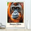 Buchcover Intensive Blicke - Affen Porträts (hochwertiger Premium Wandkalender 2025 DIN A2 hoch), Kunstdruck in Hochglanz