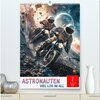 Buchcover Astronauten - viel los im All (hochwertiger Premium Wandkalender 2025 DIN A2 hoch), Kunstdruck in Hochglanz