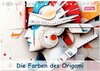 Buchcover Die Farben des Origami (Tischkalender 2025 DIN A5 quer), CALVENDO Monatskalender