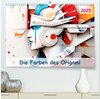 Buchcover Die Farben des Origami (hochwertiger Premium Wandkalender 2025 DIN A2 quer), Kunstdruck in Hochglanz