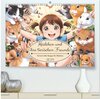 Buchcover Mädchen und ihre tierischen Freunde - Tierisch süße Mangas für Mädchen (hochwertiger Premium Wandkalender 2025 DIN A2 qu