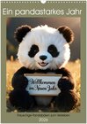 Buchcover Ein pandastarkes Jahr - Flauschige Pandabären zum Verlieben (Wandkalender 2026 DIN A3 hoch), CALVENDO Monatskalender