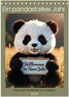 Buchcover Ein pandastarkes Jahr - Flauschige Pandabären zum Verlieben (Tischkalender 2026 DIN A5 hoch), CALVENDO Monatskalender