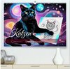 Buchcover Katzen Schnurrige Künstler (hochwertiger Premium Wandkalender 2026 DIN A2 quer), Kunstdruck in Hochglanz