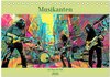 Buchcover Musikanten im Pop-Art Stil (Tischkalender 2026 DIN A5 quer), CALVENDO Monatskalender
