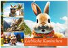 Buchcover Liebliche Kaninchen. Flauschige Hopsis haben Spaß (Wandkalender 2026 DIN A2 quer), CALVENDO Monatskalender