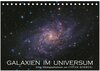 Buchcover Galaxien im Universum (Tischkalender 2026 DIN A5 quer), CALVENDO Monatskalender